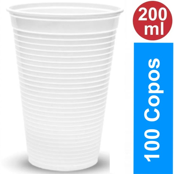 Copo Descartável em PP 200ml Branco Bellocopo PT/100