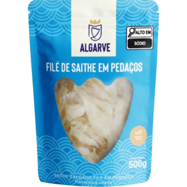 Encontraproduto.com.br - Filé de Saithe Algarve Salgado em Pedaços Pacote com 500g