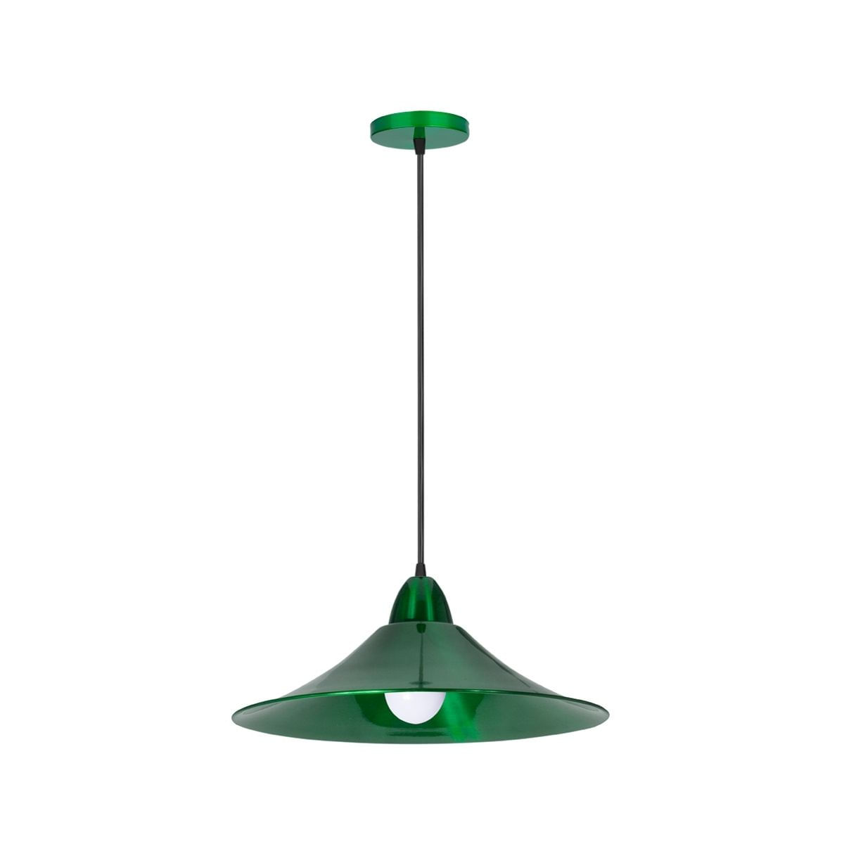 Pendente Bahrein Verde Para 1 Lâmpada Kin Home
