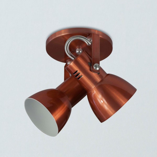 Encontraproduto.com.br - Spot Cone Cobreado Para 2 Lâmpadas Kin Home