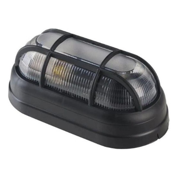 Luminária Tartaruga Com Grade Preta 20cm Para 1 Lâmpada Preto Kin