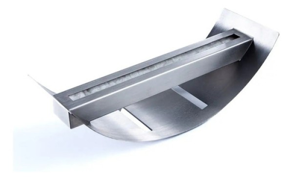 Lareira Ecológica Portátil Inox Curvada Para Cima 455