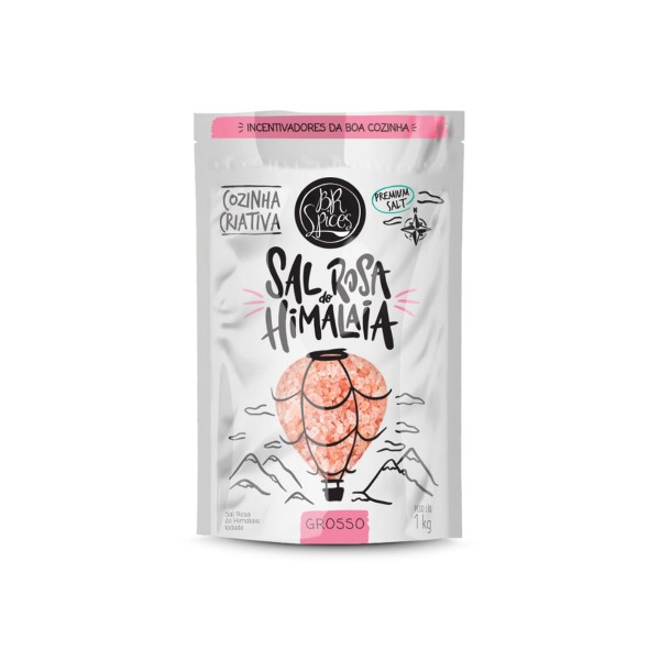 Encontraproduto.com.br - Sal Rosa Himalaia Br Spices Grosso Pouch 1Kg