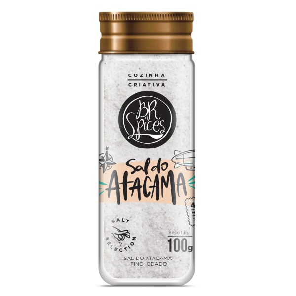 Encontraproduto.com.br - Sal do Atacama Fino Iodado com Tampa Dosadora BR Spices Salt Selection 100g