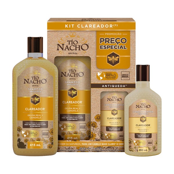 Encontraproduto.com.br - Tio Nacho Kit Clareador - Shampoo + Condicionador