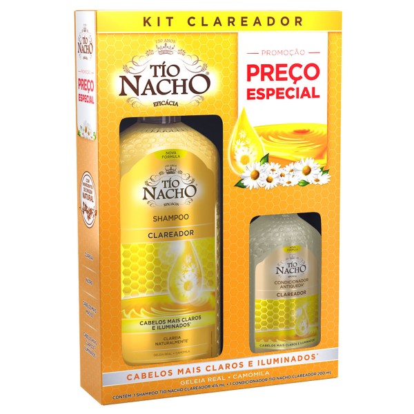 Encontraproduto.com.br - Tio Nacho Kit Clareador - Shampoo + Condicionador