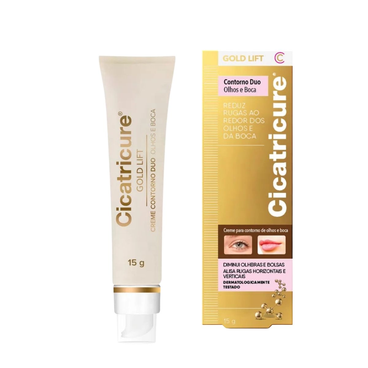 Creme Rejuvenescedor para Olhos e Boca Cicatricure – Gold Lift Contorno Duo