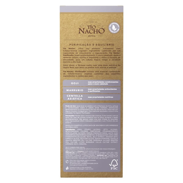 Encontraproduto.com.br - Condicionador Antiqueda Tio Nacho Purificador 415ml