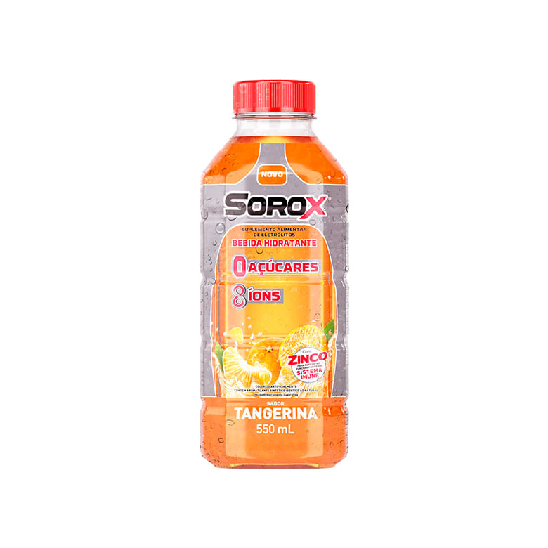 Encontraproduto.com.br - Suplemento Alimentar de Eletrólitos SoroX Sabor Tangerina 550ml