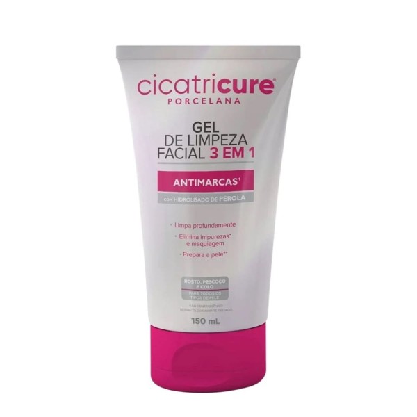Encontraproduto.com.br - Gel Limpeza Facial Cicatricure 3 Em 1 Porcelana 150ml