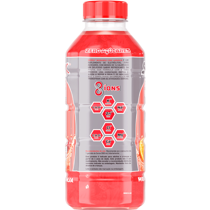 Encontraproduto.com.br - Suplemento Alimentar Sorox Sabor Morango com Laranja 550ml