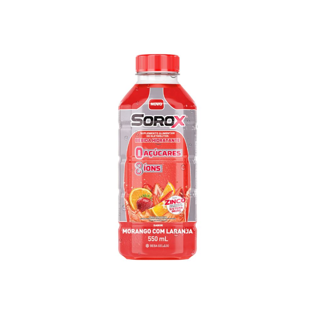 Encontraproduto.com.br - Suplemento Alimentar Sorox Sabor Morango com Laranja 550ml