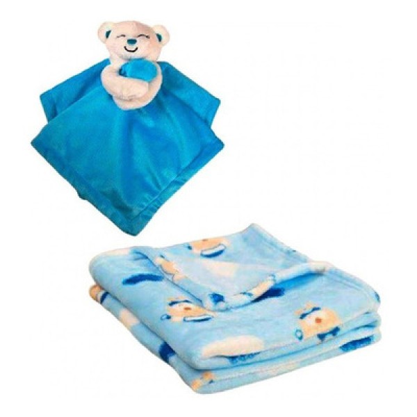Encontraproduto.com.br - Manta Para Bebê com Naninha É Hora de Nanar Menino - Unik