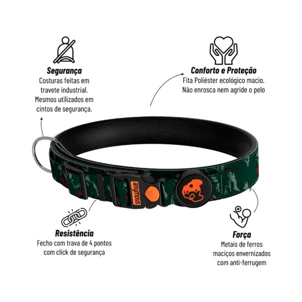 Encontraproduto.com.br - Coleira Cães Anymous Rustic Camuflado