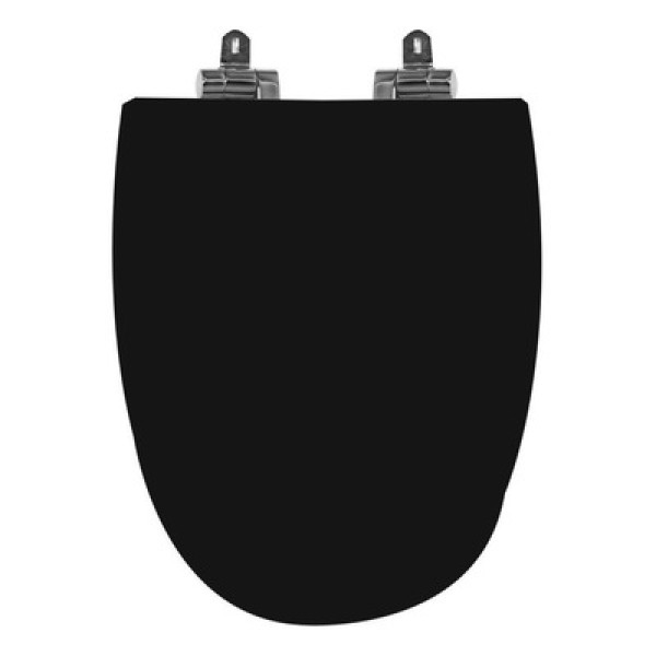 Encontraproduto.com.br - Assento Sanitário Poliéster Para Louça Monte Carlo-venice (deca-belize) Slow Close Cromado ébano