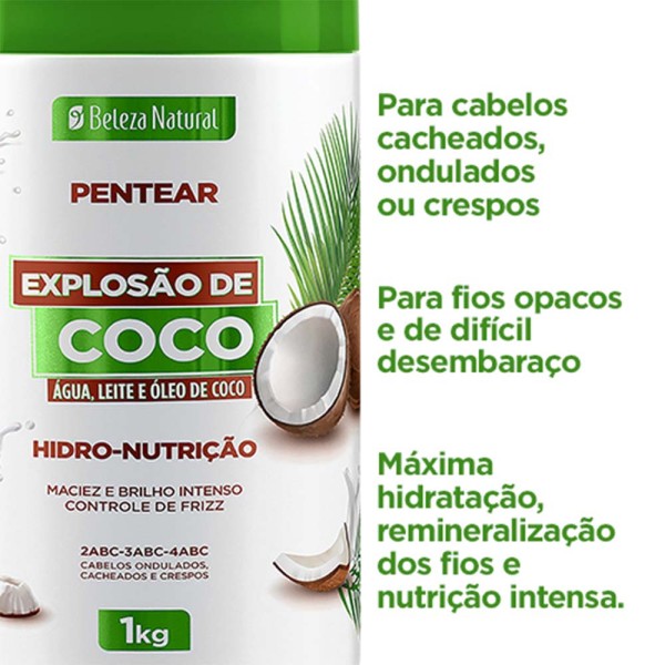 Encontraproduto.com.br - Creme de Pentear Explosão de Coco 1Kg