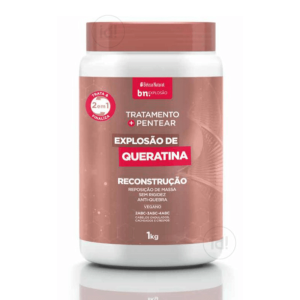 Encontraproduto.com.br - Creme de Pentear e Tratamento Explosão de Queratina 2 em 1 1Kg