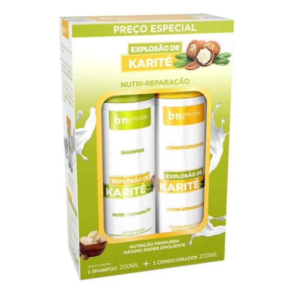 Kit Shampoo 200ml + Condicionador Explosão De Karité 200ml