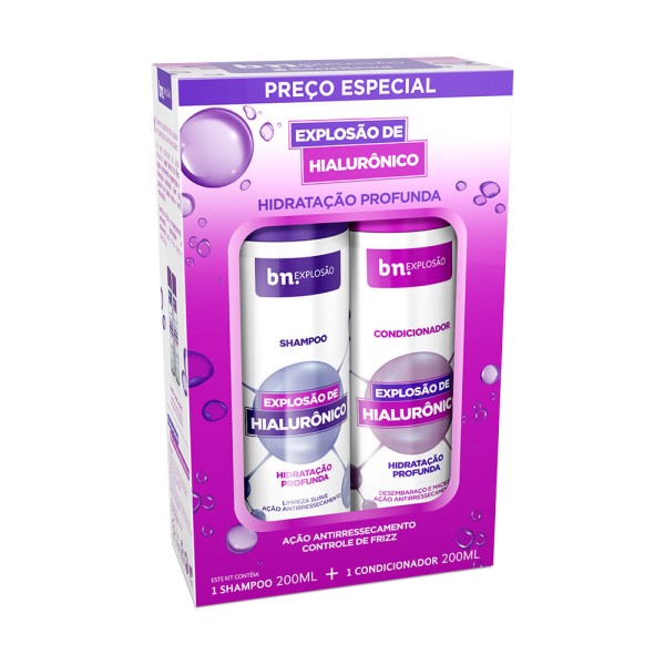 Encontraproduto.com.br - Kit Duo Shampoo 200ml + Condicionador 200ml Explosão de Hialurônico
