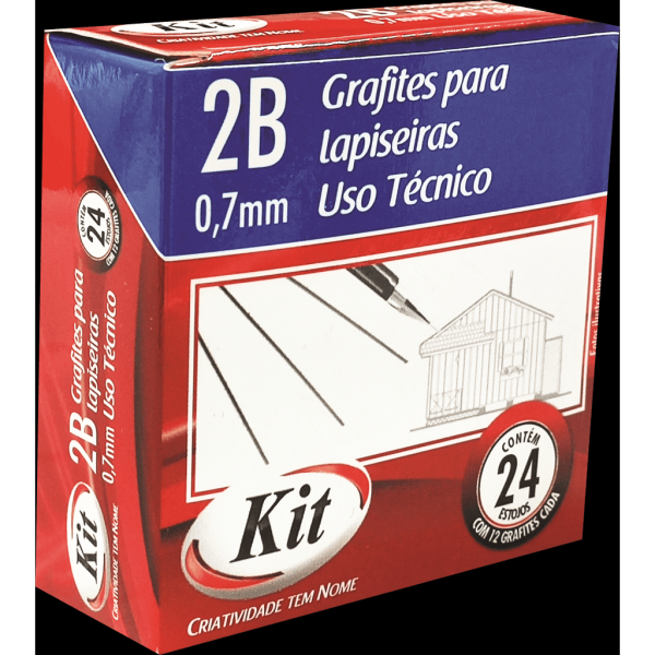 Encontraproduto.com.br - GRAFITE 0.7 2B KIT 12 MINAS
