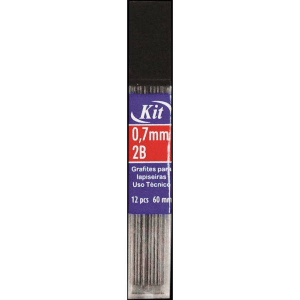 Encontraproduto.com.br - GRAFITE 0.7 2B KIT 12 MINAS