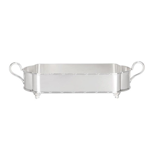 Centro de mesa oval Silverlux Croise 45x18,5x11cm