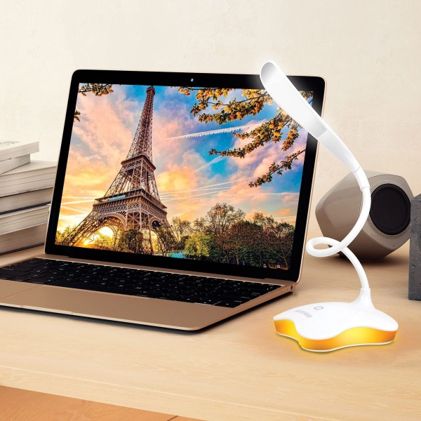 Encontraproduto.com.br - Luminaria de Mesa ECO 6500K Touch Branca Pilha/USB 2W Black+Decker