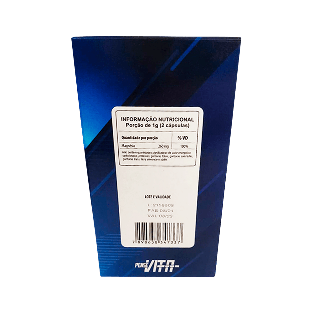 Encontraproduto.com.br - Pensevita Cloreto de Magnésio PA Concentrado 500mg com 60 Capsulas