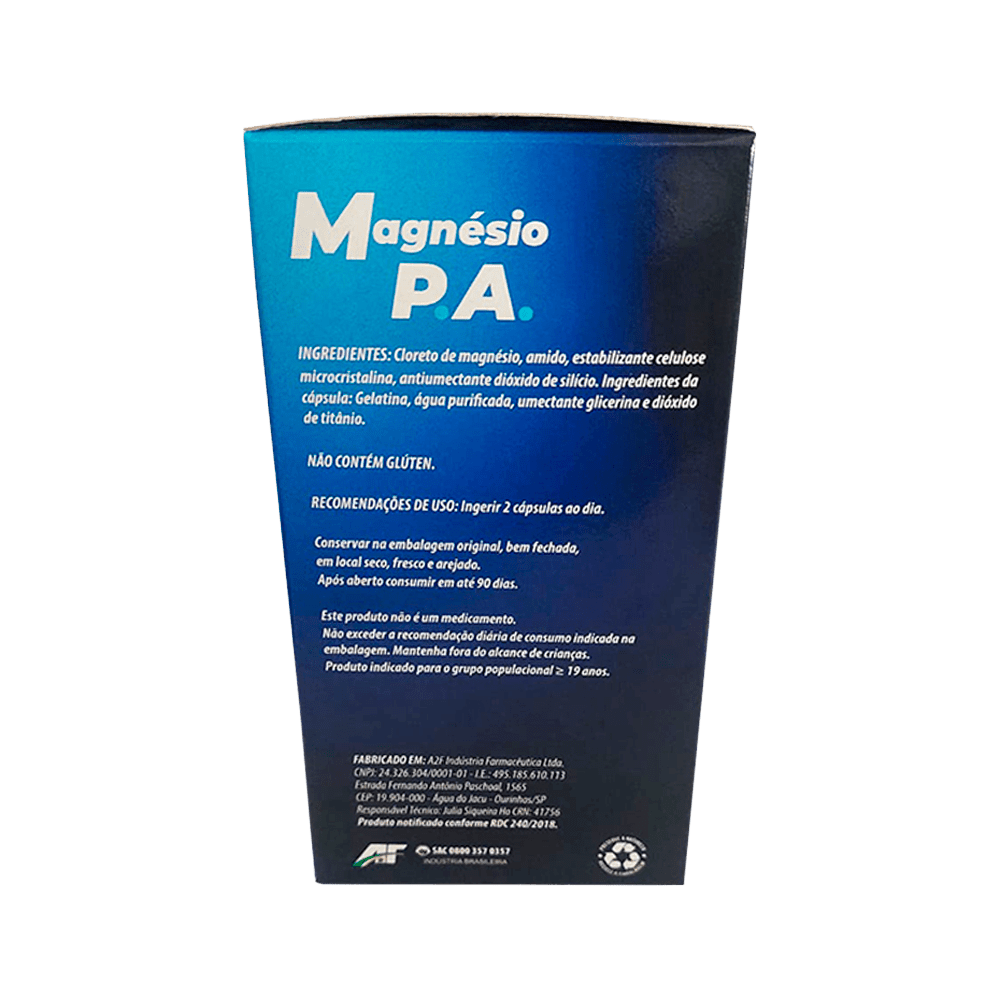 Pensevita Cloreto de Magnésio PA Concentrado 500mg com 60 Capsulas