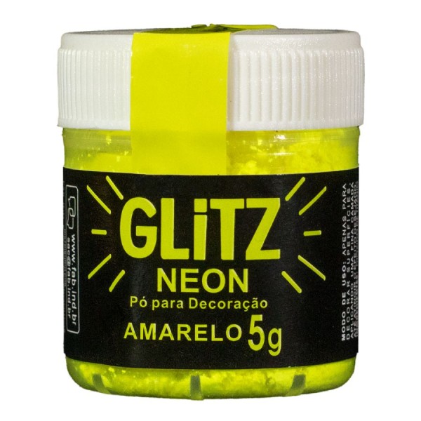 Po Para Decoracao Neon Amarelo 5g Fab