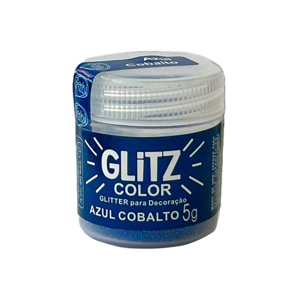 Encontraproduto.com.br - Glitter para Decoração Glitz Color Azul Cobalto 5g - Fab!