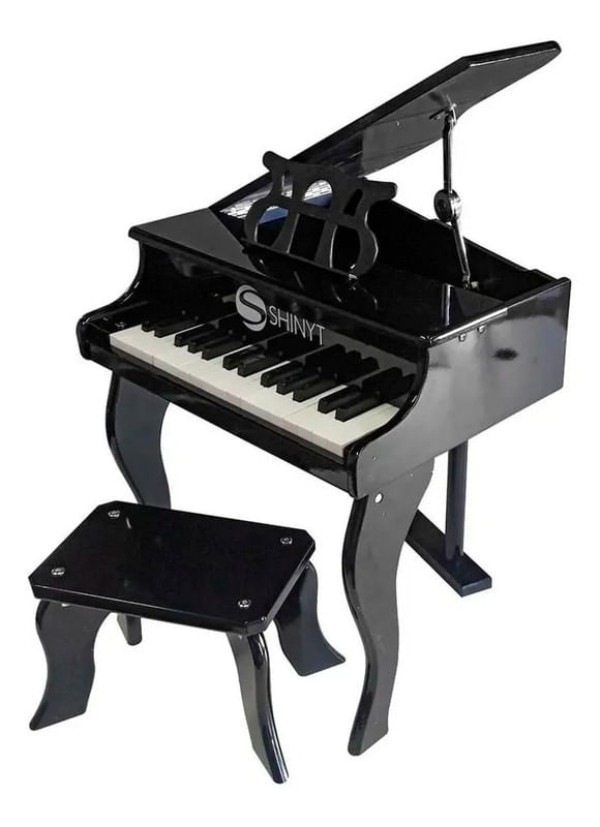 Encontraproduto.com.br - Piano Infantil Preto com Teclas - 000291 TERRACO