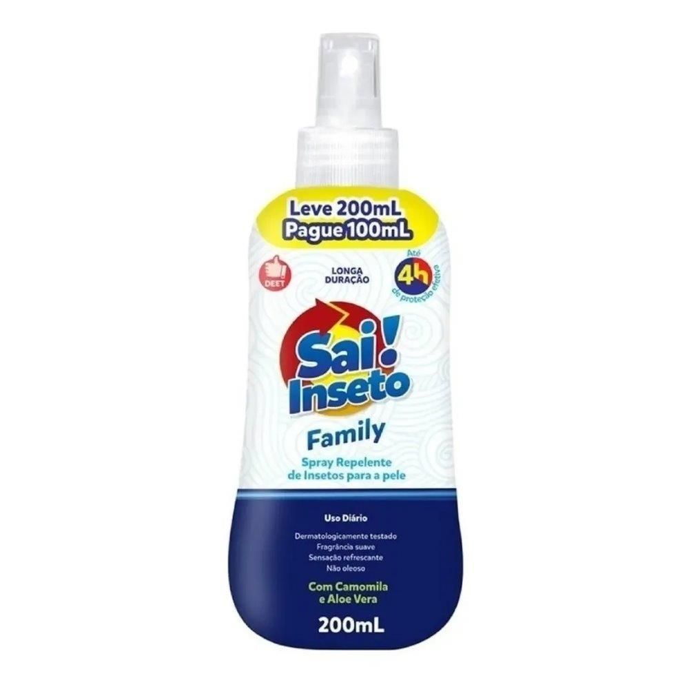 Encontraproduto.com.br - Spray Repelente Sai Insetos Family 4 horas 200ml
