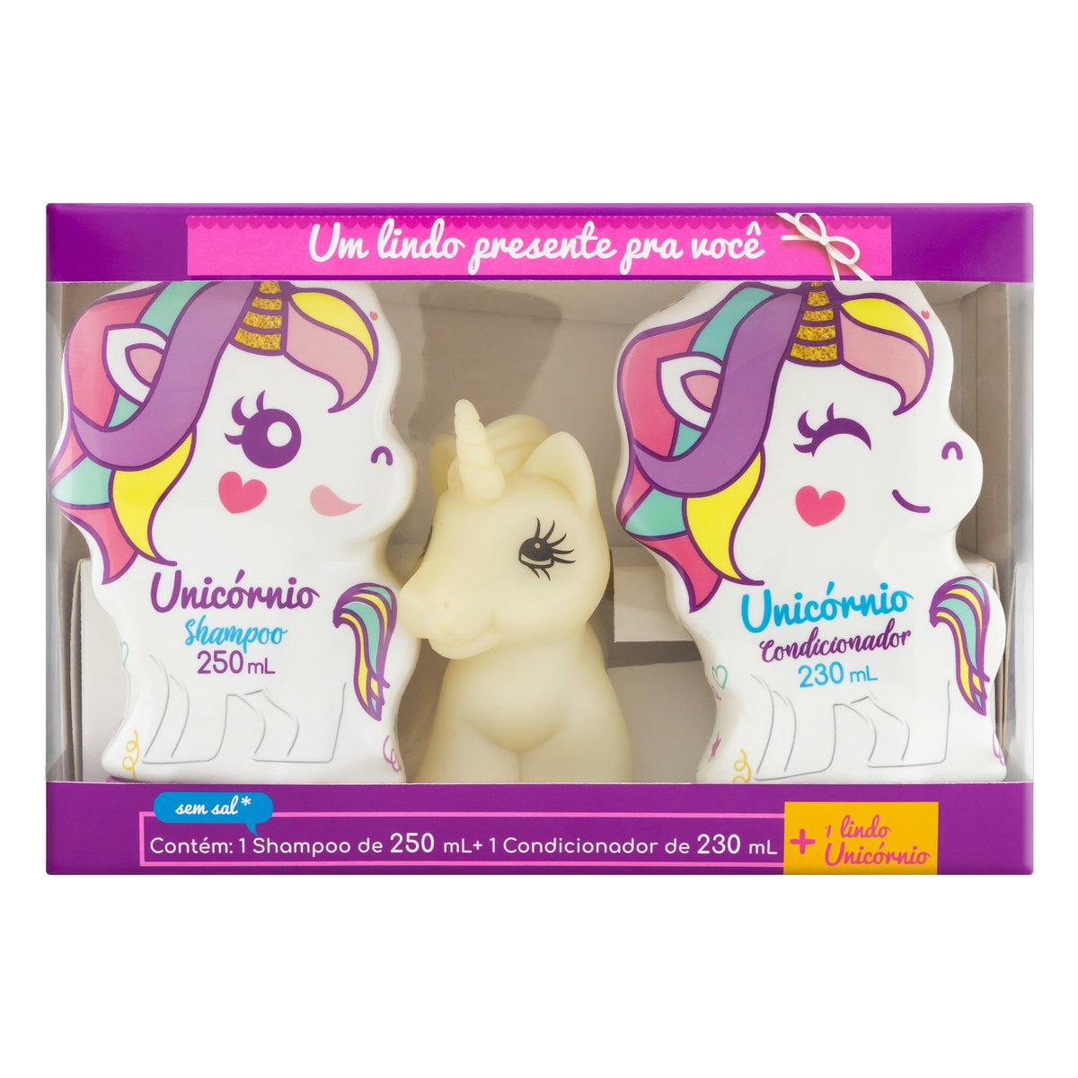 Encontraproduto.com.br - NUTRIEX KIT UNICORNIO SHAMPOO 250ML + CONDICIONADOR 230ML + UNICORNIO BRANCO 480 ML x 1