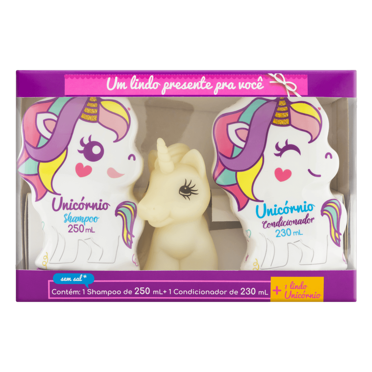 Encontraproduto.com.br - NUTRIEX KIT UNICORNIO SHAMPOO 250ML + CONDICIONADOR 230ML + UNICORNIO BRANCO 480 ML x 1