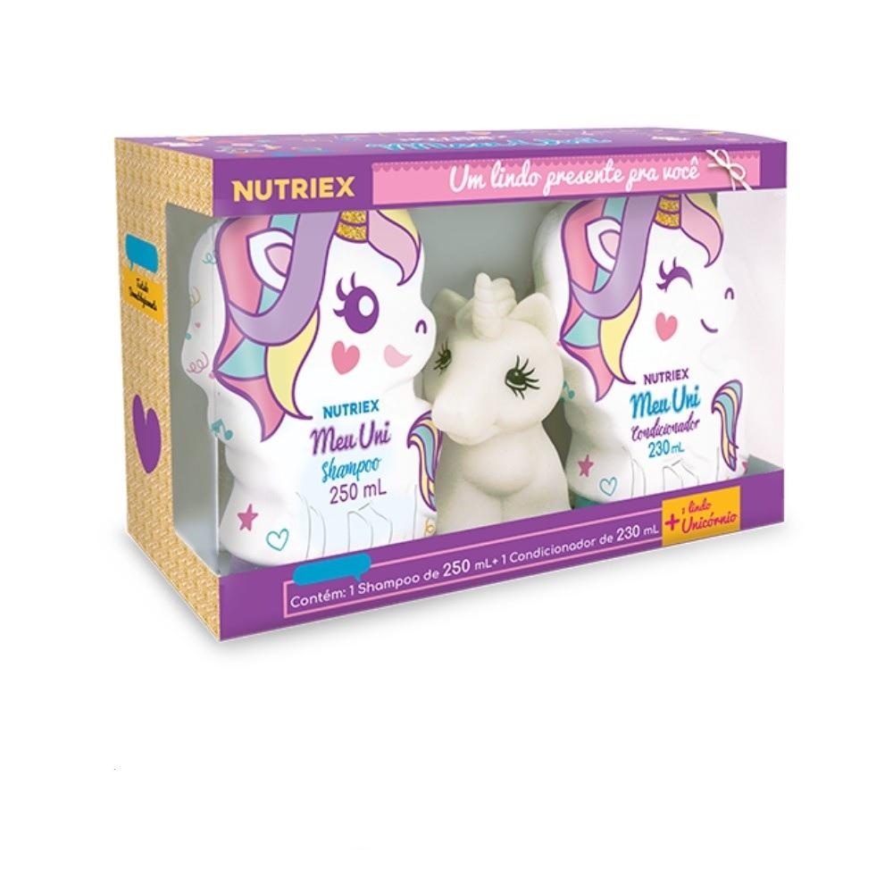 Encontraproduto.com.br - NUTRIEX KIT UNICORNIO SHAMPOO 250ML + CONDICIONADOR 230ML + UNICORNIO BRANCO 480 ML x 1