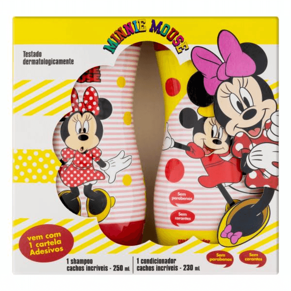 Encontraproduto.com.br - NUTRIEX KIT MINNIE CACHOS+PERFEITOS SHAMPOO+CONDICIONADOR 250ML CADA+GRATIS CARTEL A 500 ML x 1
