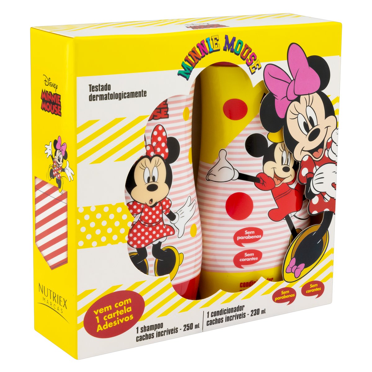Encontraproduto.com.br - NUTRIEX KIT MINNIE CACHOS+PERFEITOS SHAMPOO+CONDICIONADOR 250ML CADA+GRATIS CARTEL A 500 ML x 1