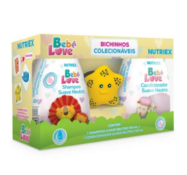 Encontraproduto.com.br - KIT INF BEBE LOVE SH + COND C/ PRESENTE