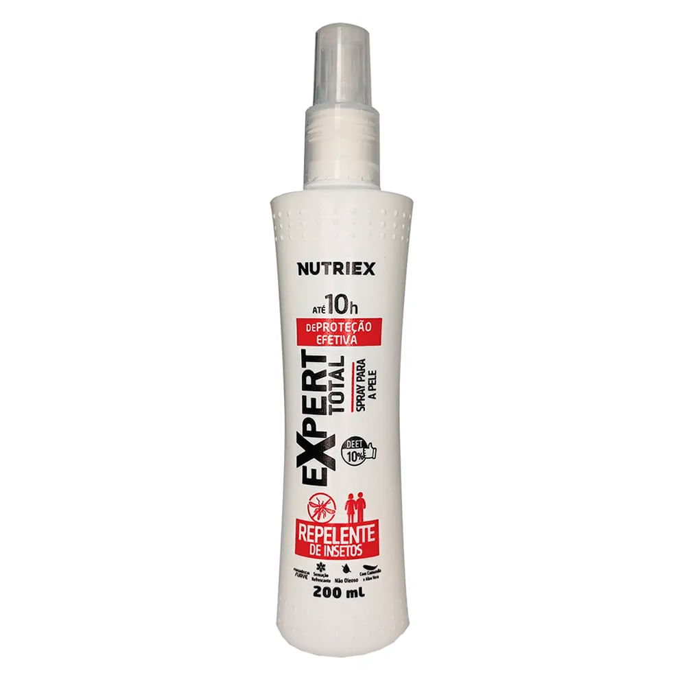 Nutriex Até 10 Horas De Proteção Kit 3 Unidades Repelente De Insetos Spray Expert Total 200 Ml