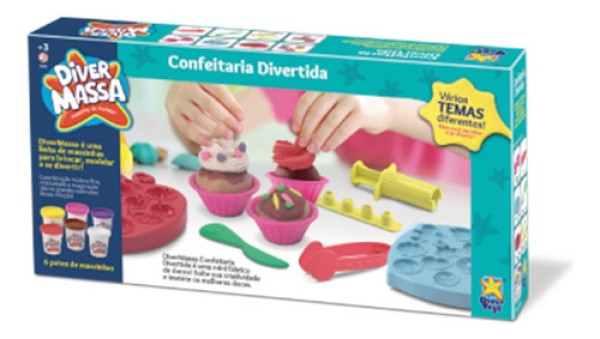 Massa de Modelar Infantil Divertoys Confeitaria Divertida