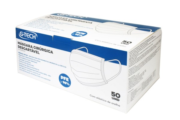 Encontraproduto.com.br - Mascara tripla camada G Tech -50UND