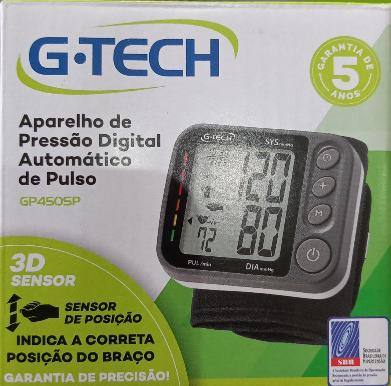 Encontraproduto.com.br - Aparelho Medidor de Pressão G-Tech Pulso | Ref:GP450