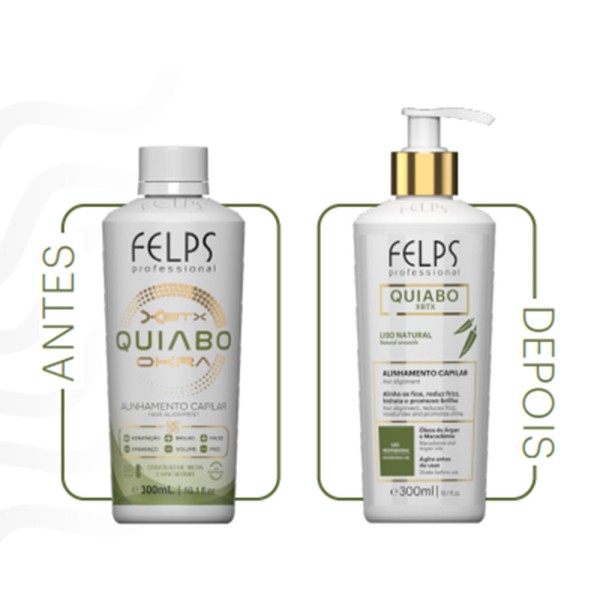 Encontraproduto.com.br - Selagem Capilar 300ml Xbtx Quiabo - Felps Professional