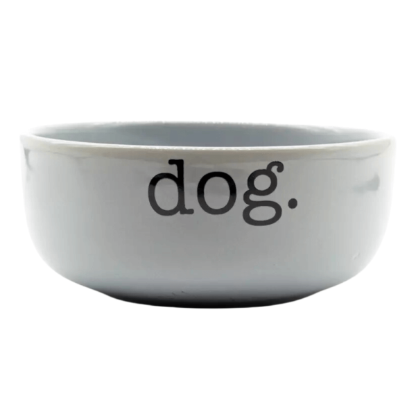 Comedouro Cerâmica M Pet Injet Dog Cinza para Cães