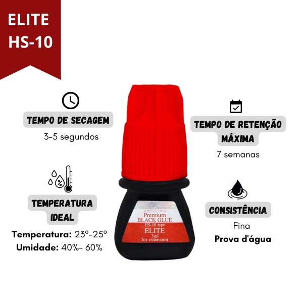 Encontraproduto.com.br - Cola Para Extensão de Cílios Elite HS10 3ml