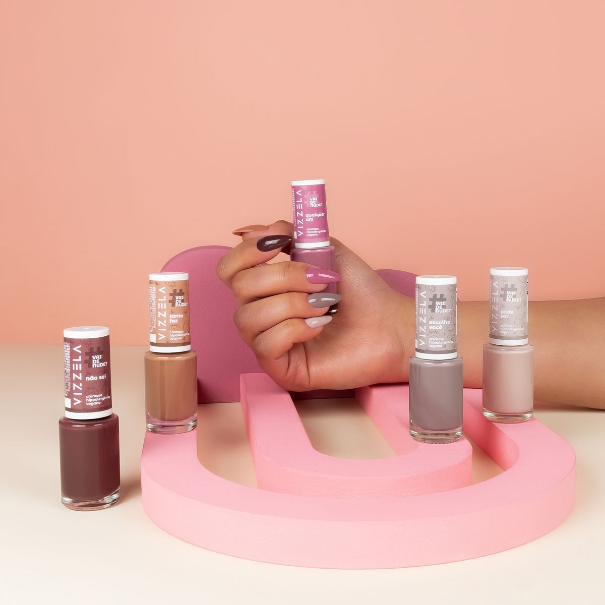 Encontraproduto.com.br - Vizzela Vai De Nude? Cor Não Sei - Esmalte Cremoso Hipoalergênico 9ml Vizzela-Nao-Sei