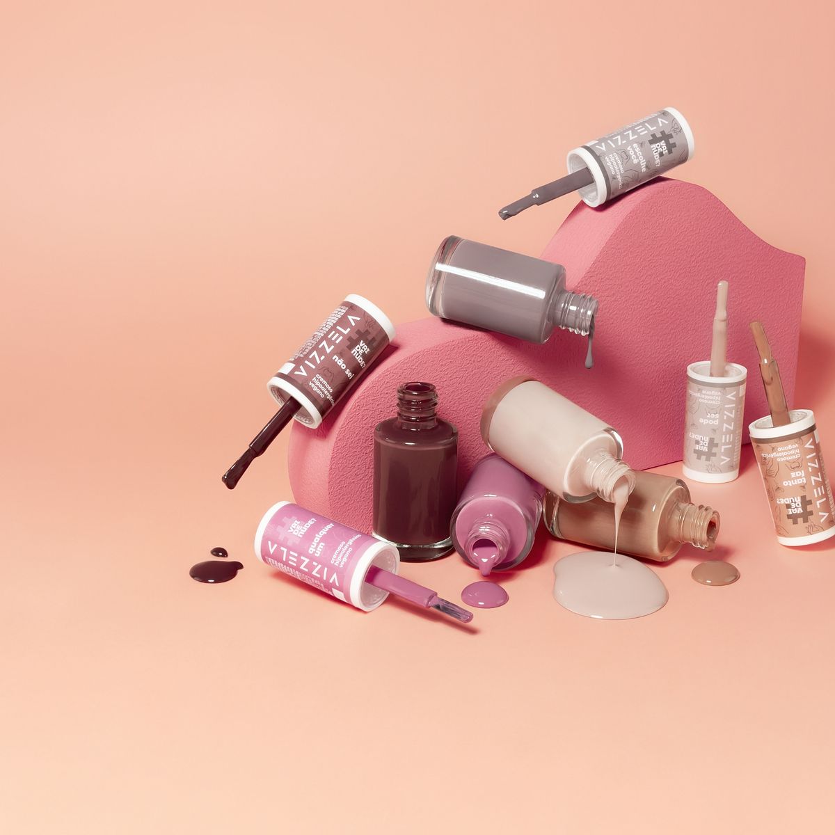 Encontraproduto.com.br - Vizzela Vai De Nude? Cor Não Sei - Esmalte Cremoso Hipoalergênico 9ml Vizzela-Nao-Sei
