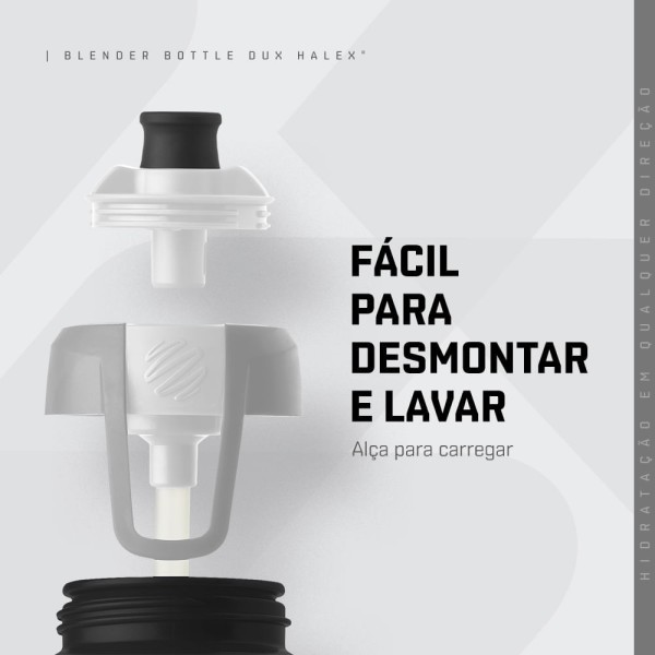 Encontraproduto.com.br - SQUEEZE BLENDER BOTTLE DUX HALEX - BRANCA 710ML