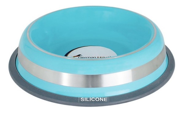 Encontraproduto.com.br - Comedouro Inox com Anel de Silicone Ghart Prestige Roxo 450ml - GermanHart